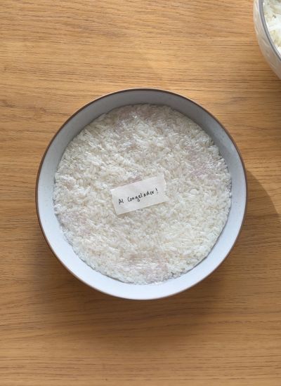 arroz compacto base pizza
