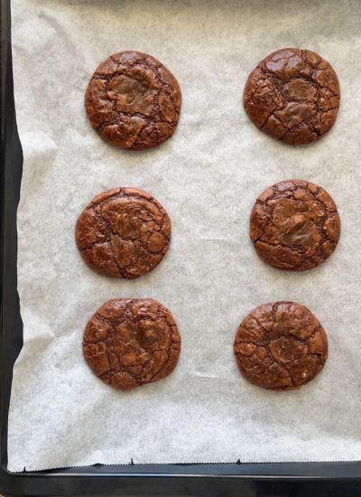 cookies brownie cocinadas