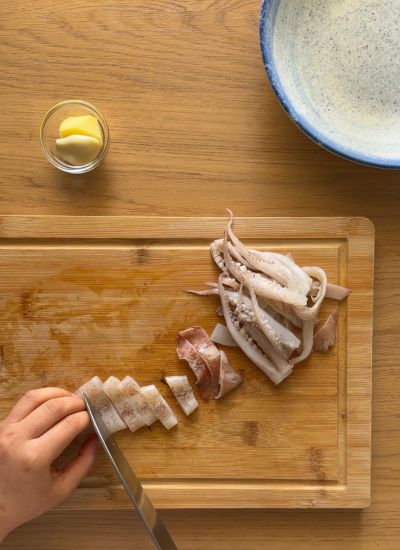 cortar calamares