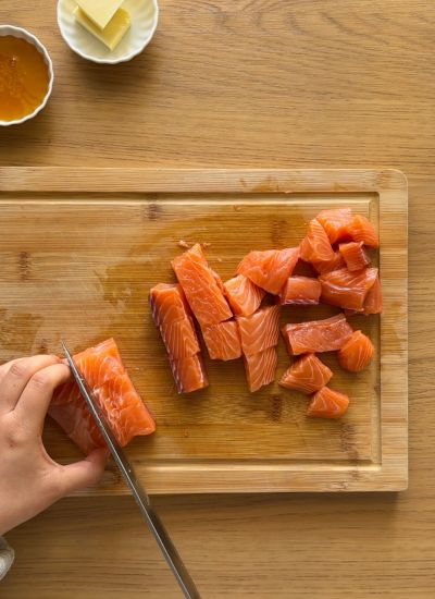 cortar salmón