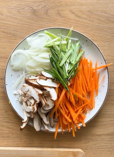 cortar verduras en juliana
