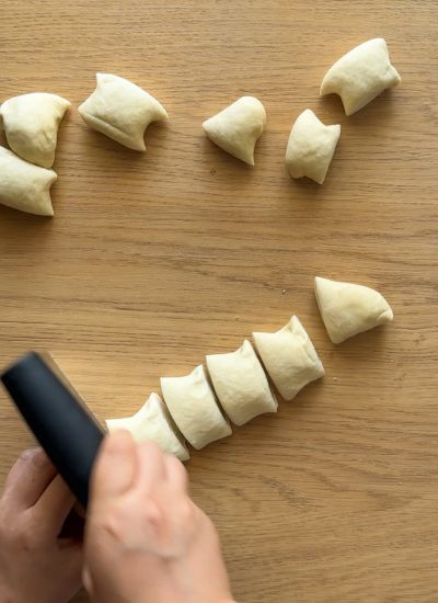 dividir en trozos masa tacos