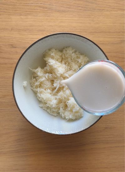 empapar arroz glutinoso