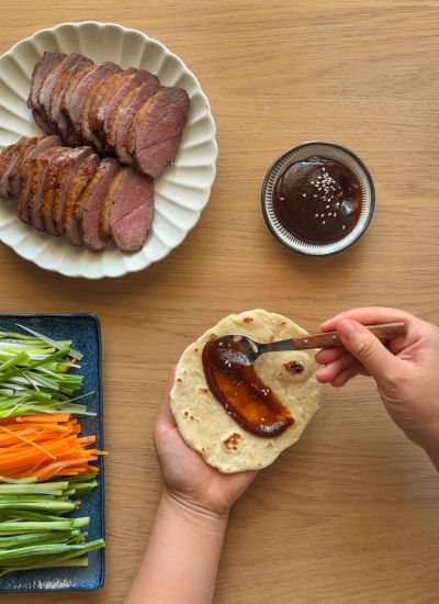 montar pato pekin salsa