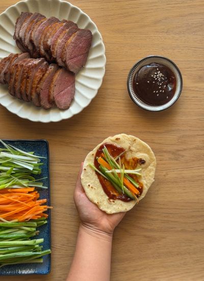 montar taco pekin verduras