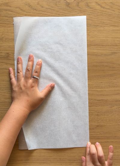 doblar papel de horno
