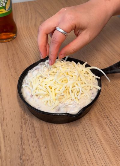 añadir queso dip croqueta