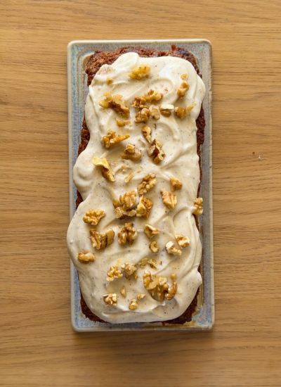 paste de zanahoria con frosting de queso crema