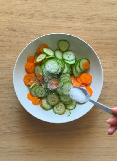 sal a pepino y zanahoria