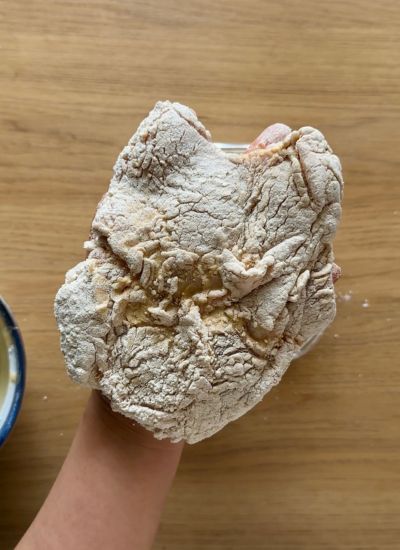 contramuslo de pollo rebozado