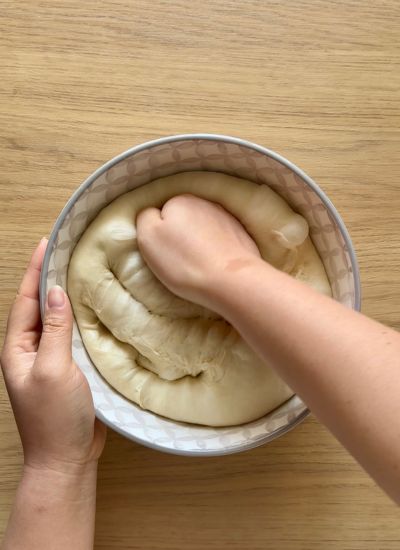 desgasificar masa pan