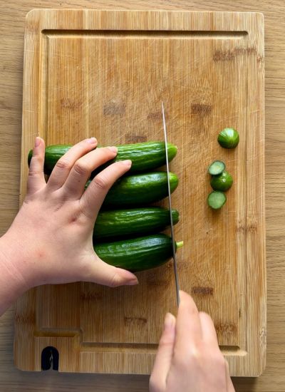 quitar puntas pepino