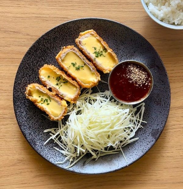 receta tonaktsu relleno de queso