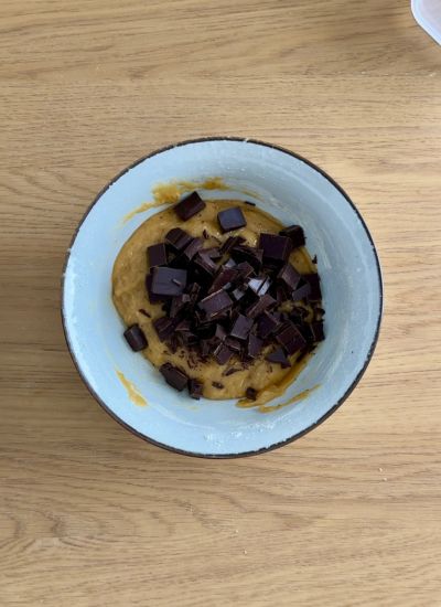 añadir chocolate a masa cookies