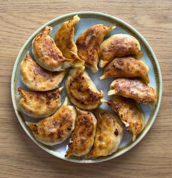 gyozas de croquetas de jamon