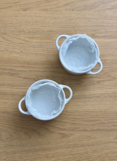 mini cocottes papel horno
