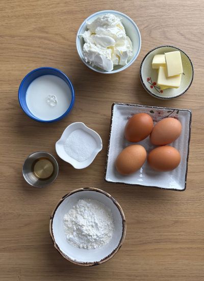 ingredientes cheescake japones