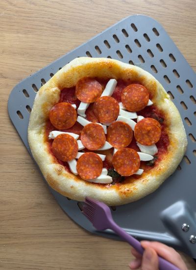 pizza recien horneada