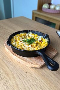 gratinado coreano de maiz y queso receta