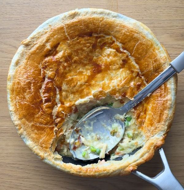receta pastel de pollo con hojaldre casero