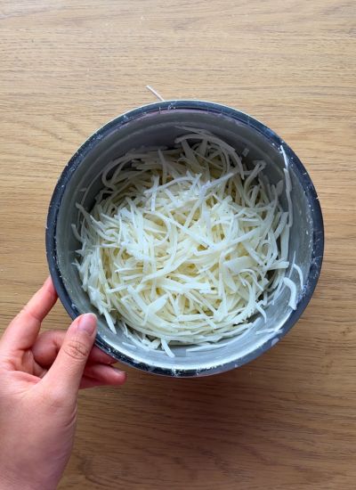 tiras de patata para pancake coreano