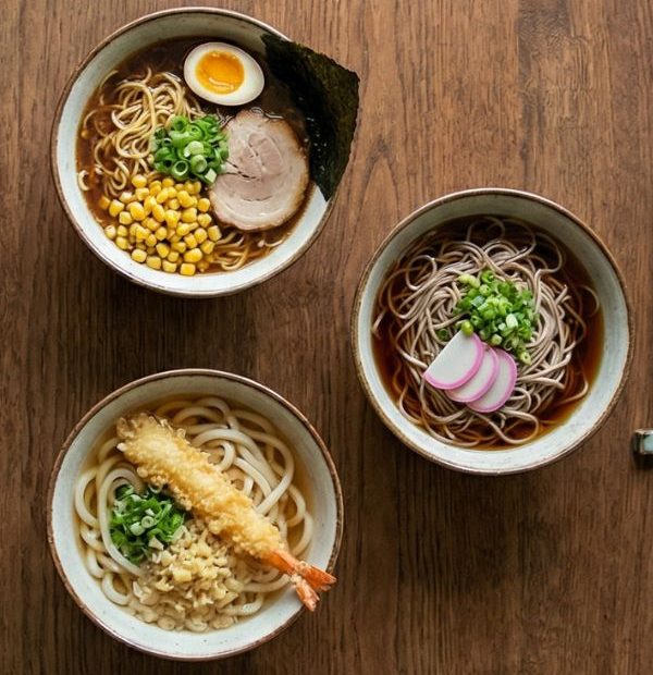 fideos japoneses diferencias udon soba ramen