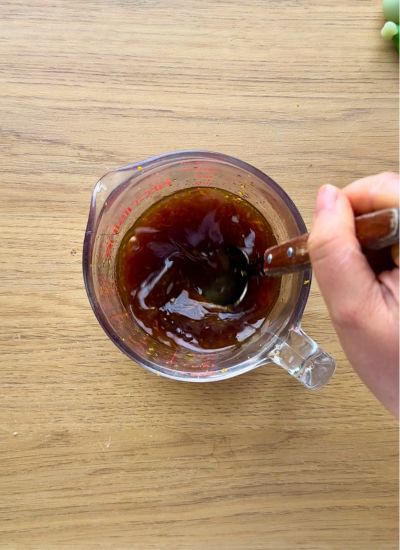 mezclar salsa de naranja