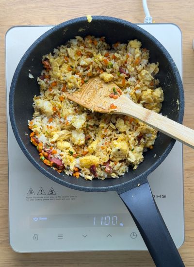 arroz chino salteado en wok