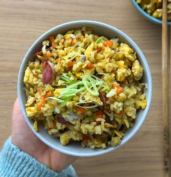 arroz salteado chino con huevo y verduras