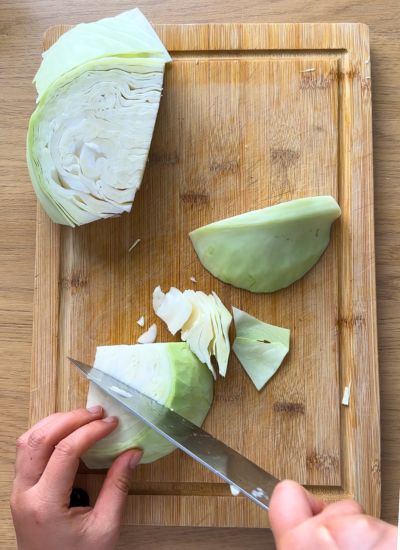 cortar repollo para kimchi