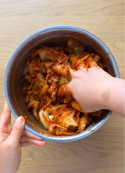 kimchi facil mezclado