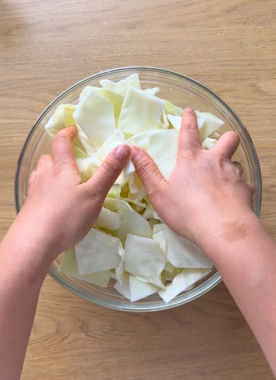 mezclar repollo kimchi