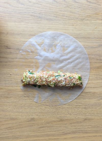 relleno en oblea papel de arroz