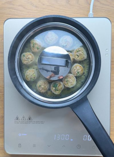tapar dumplings cerdo papel de arroz